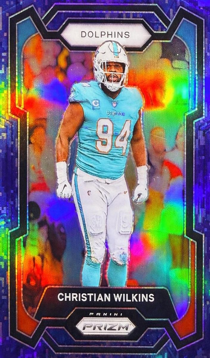 2023 Panini Prizm Football Navy Camo Christian Wilkins #182 PSA 10