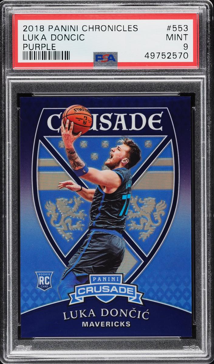 2018 Panini Chronicles Basketball Purple Luka Doncic #553 PSA 8.5