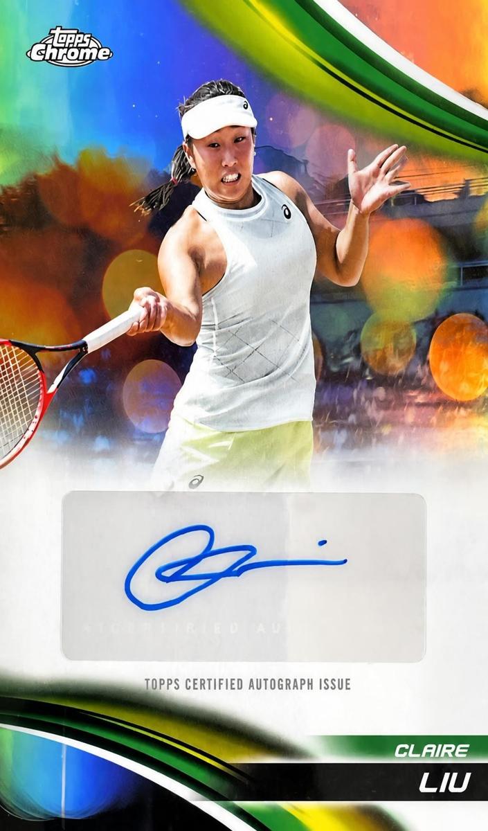 2025 Topps Chrome Tennis Refractor Claire Liu #CA-CLU