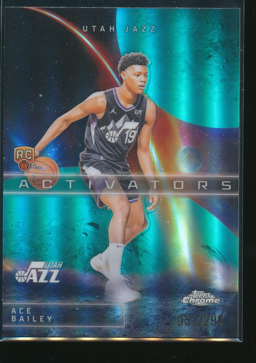 2025 Topps Chrome Basketball Teal Refractor Ace Bailey #AC-15