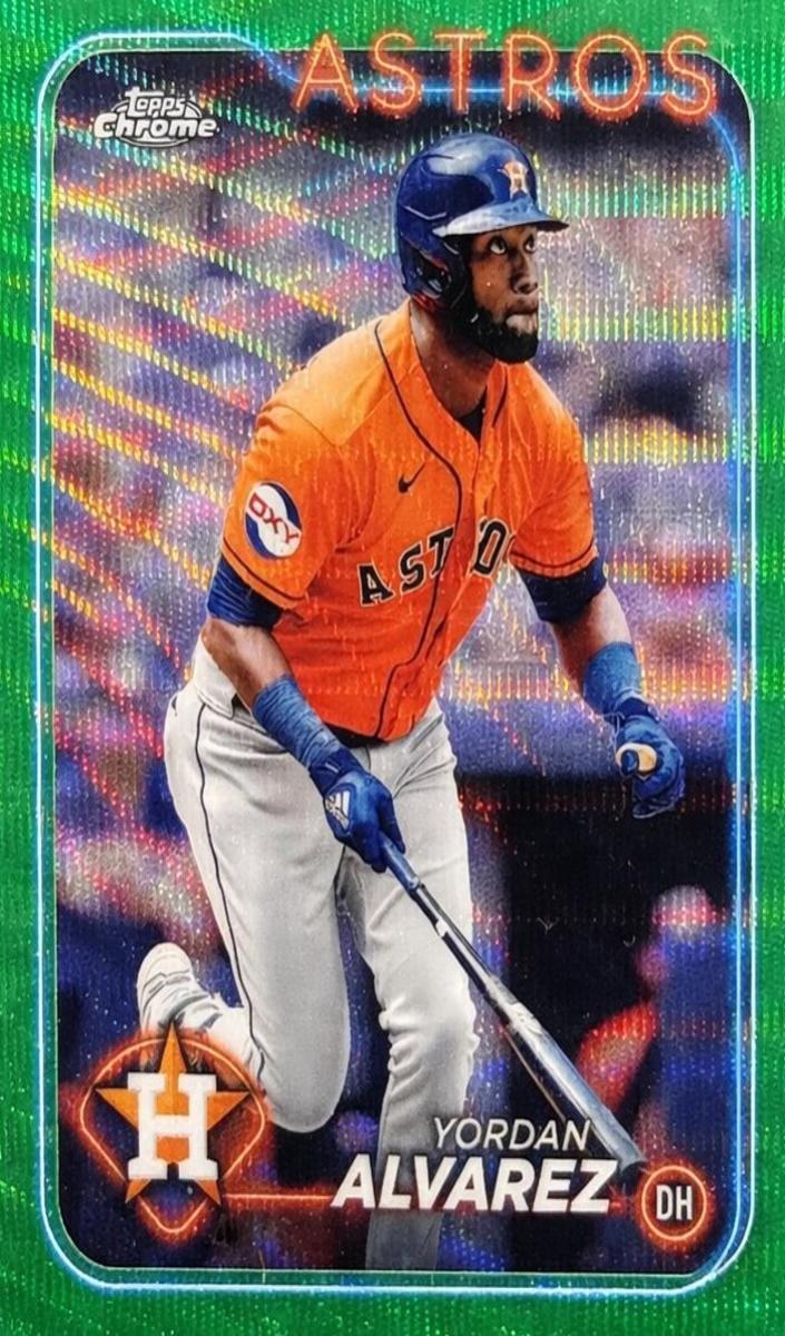 2024 Topps Chrome Baseball Green Sonar Yordan Alvarez #170