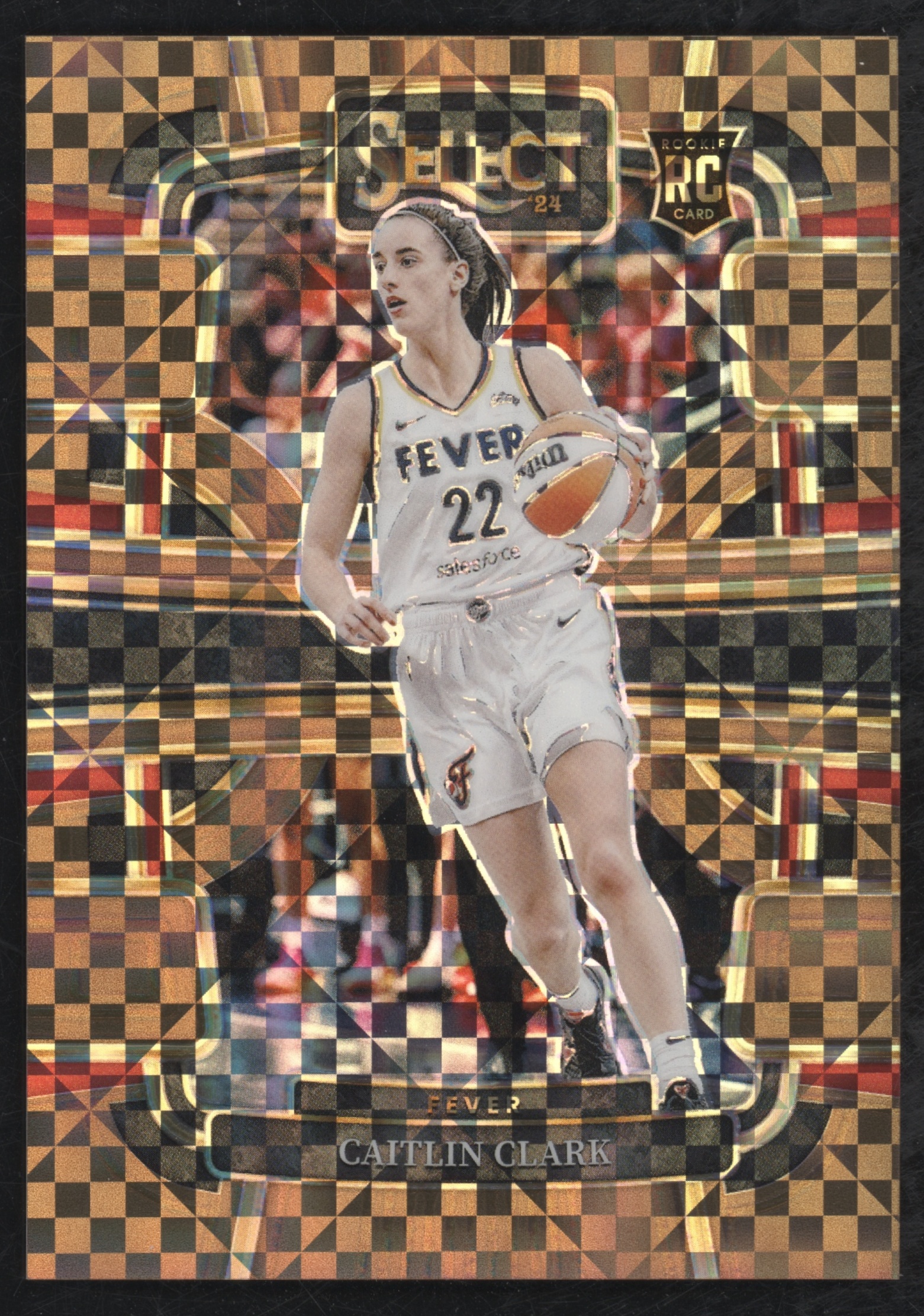 2024 Panini Select WNBA Basketball Bronze Checker Caitlin Clark #72 PSA 10