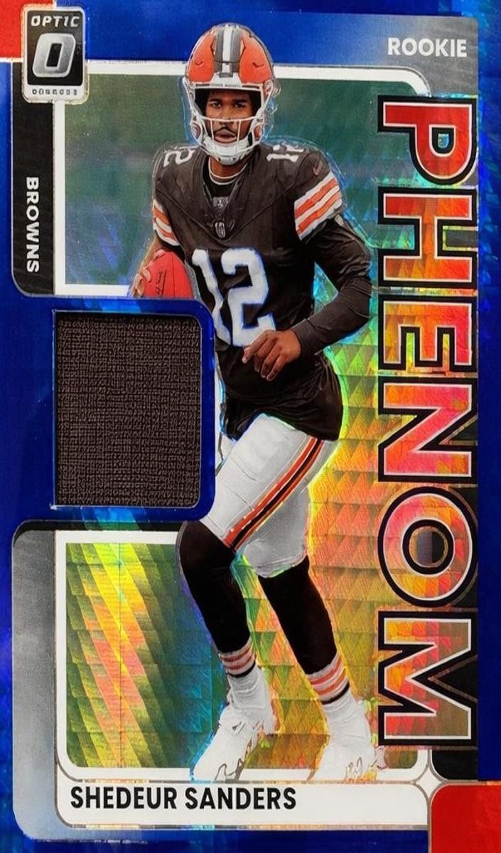 2025 Donruss Optic Football Blue Hyper Shedeur Sanders #RPBH-SSS RAW Ungraded