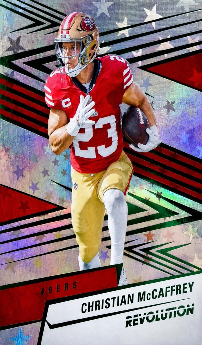2025 Panini Revolution Football Green Astro Christian McCaffrey #2