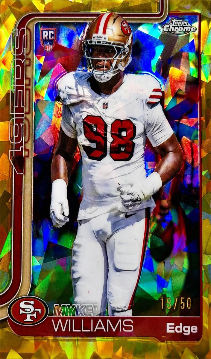 2025 Topps Chrome Sapphire Football Gold Mykel Williams #352