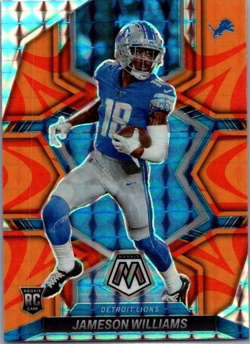 2022 Panini Mosaic Football Reactive Orange Jameson Williams #316 PSA 9