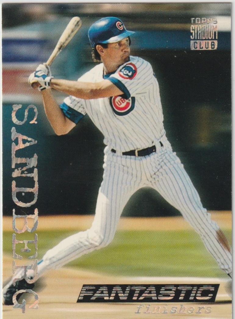 1994 Topps Stadium Club Baseball Golden Rainbow Ryne Sandberg #719 PSA 9
