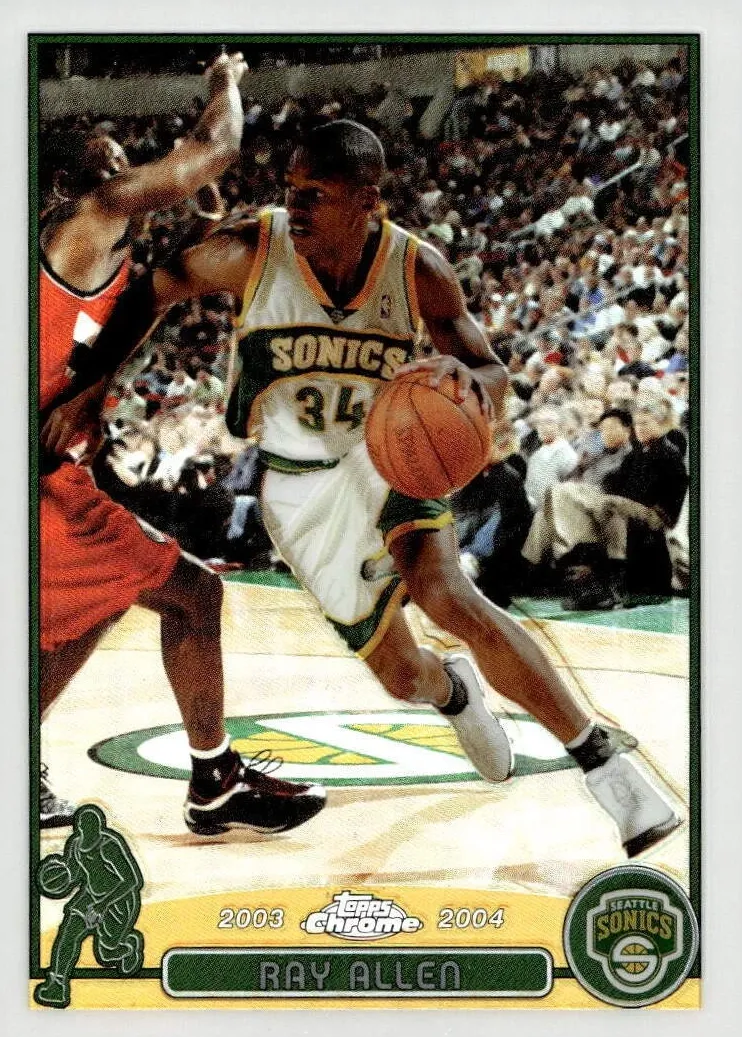 2003 Topps Chrome Basketball Refractor Ray Allen #48 PSA 10