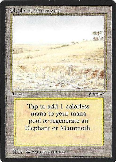 1993 Magic The Gathering Arabian Nights Elephant Graveyard #NNO