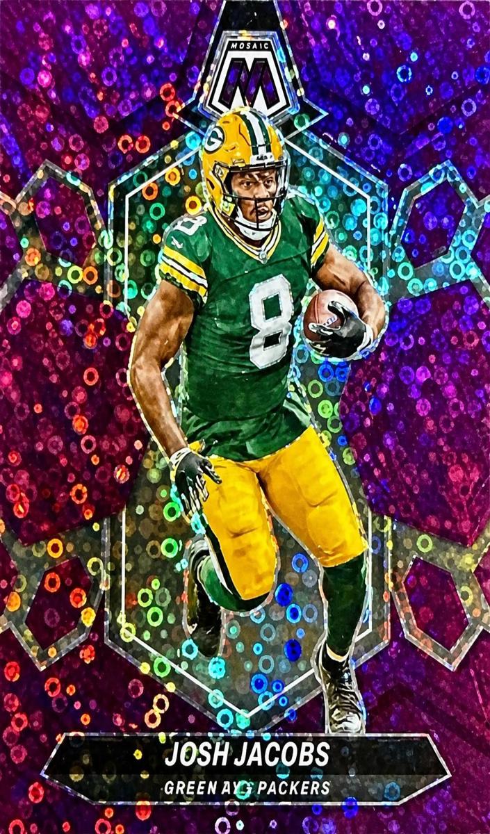 2024 Panini Mosaic Football No Huddle Purple Josh Jacobs #79