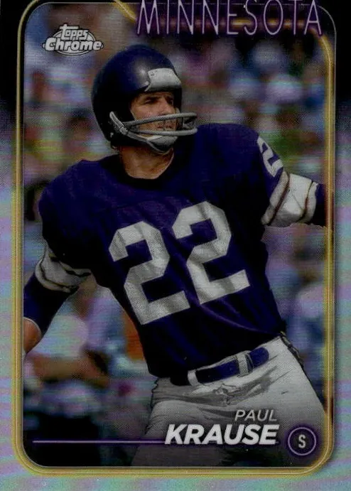 2024 Topps Chrome Football Refractor Paul Krause #118