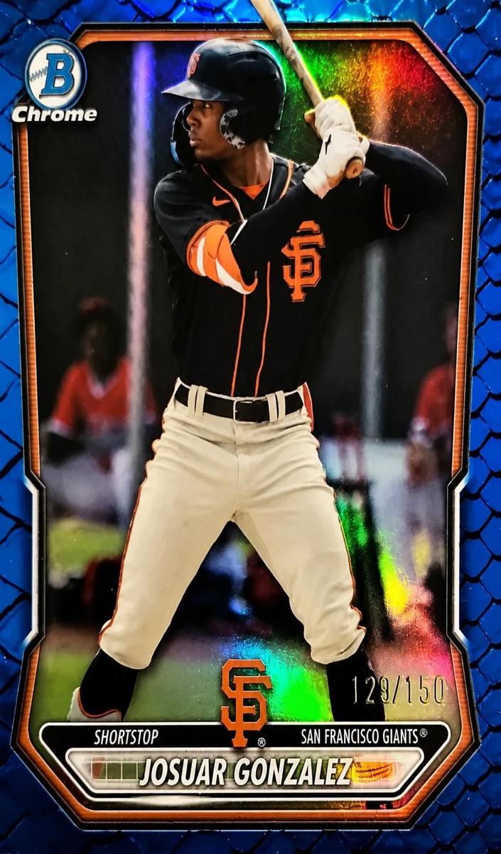 2026 Bowman Baseball Reptilian Blue Refractor Josuar Gonzalez #BCP-56