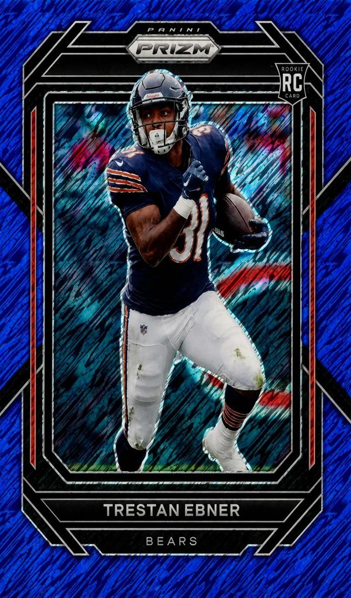 2022 Panini Prizm Football Blue Shimmer Trestan Ebner #351