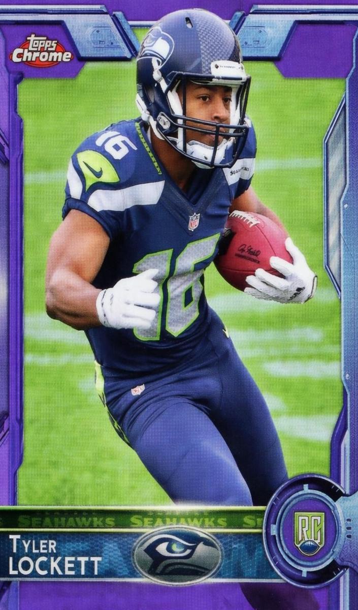 2015 Topps Chrome Football Purple Refractor Tyler Lockett #178