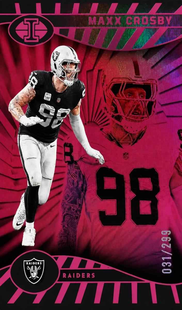 2024 Panini Illusions Football Pink Trophy Collection Maxx Crosby #48