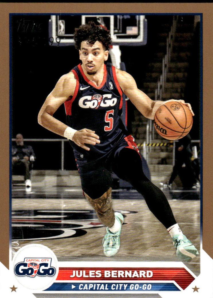 2023 Topps G-League Basketball Bronze Jules Bernard #7