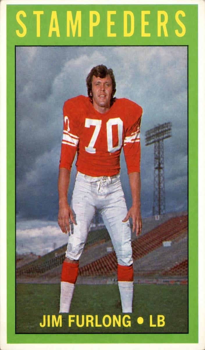 1972 O-Pee-Chee CFL Football Jim Furlong #62