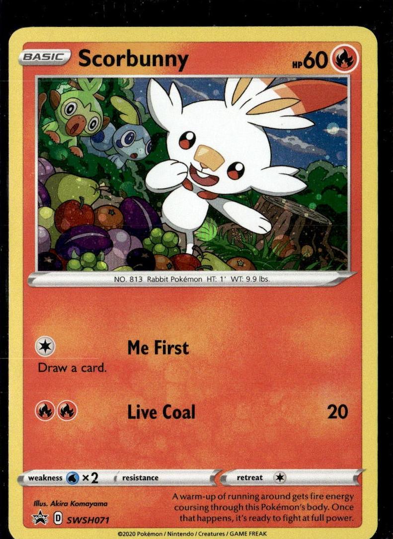 2020 Pokemon SWSH Black Star Promo Scorbunny #SWSH071