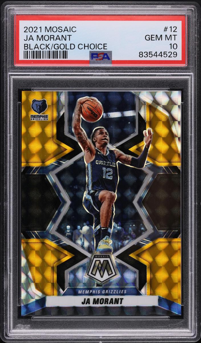 2021 Panini Mosaic Basketball Choice Black Gold Ja Morant #12 PSA 9