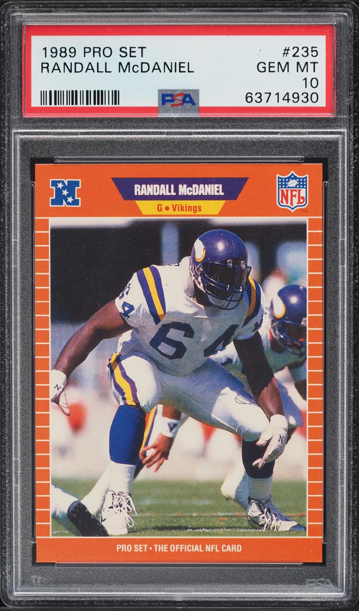 1989 Pro Set Football Randall McDaniel #235 PSA 10
