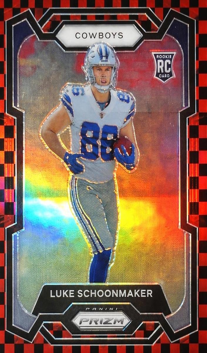 2023 Panini Prizm Football Black and Red Checker Luke Schoonmaker #325 SGC 9.5