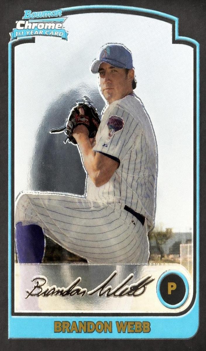 2003 Bowman Chrome Baseball Brandon Webb #179 PSA 9