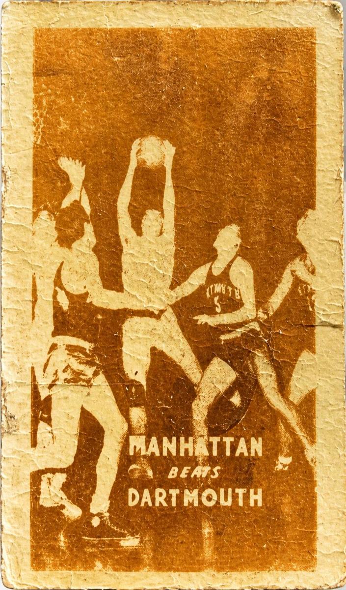 1948 Topps Magic Photos All American Basketball Manhattan #6B PSA 5