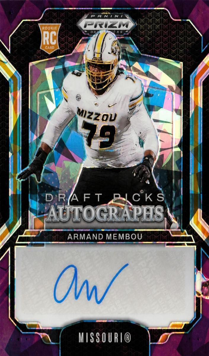 2025 Panini Prizm Draft Picks Football Purple Ice Armand Membou #DPA-AMU