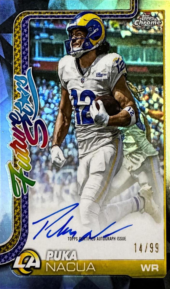 2025 Topps Chrome Football Gold Refractor Puka Nacua #FSA-PN