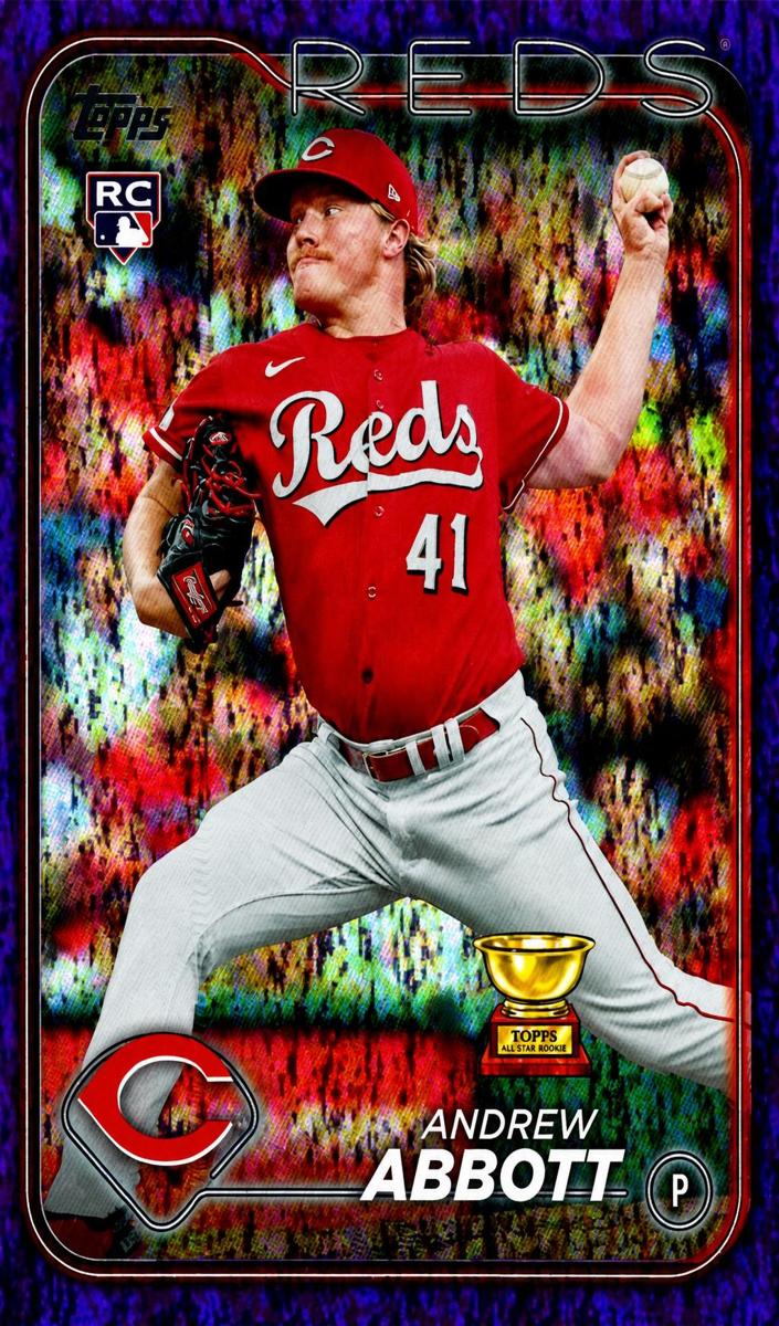 2024 Topps Baseball Purple Foil Andrew Abbott #214 PSA 10
