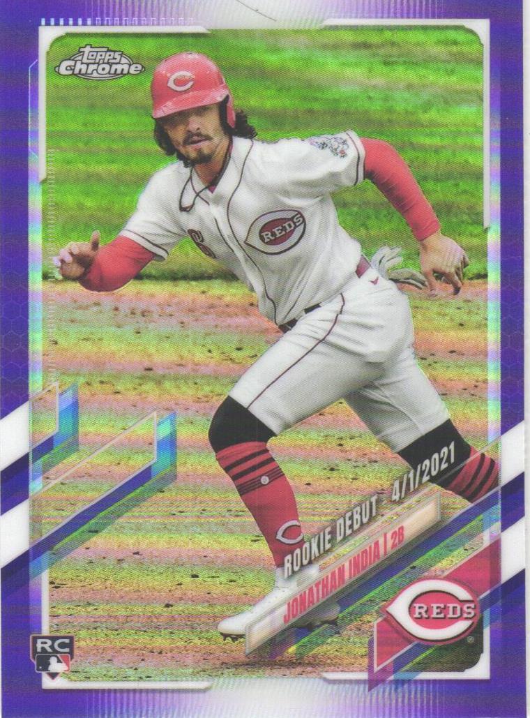 2021 Topps Chrome Update Baseball Purple Refractor Jonathan India #USC96 PSA 9