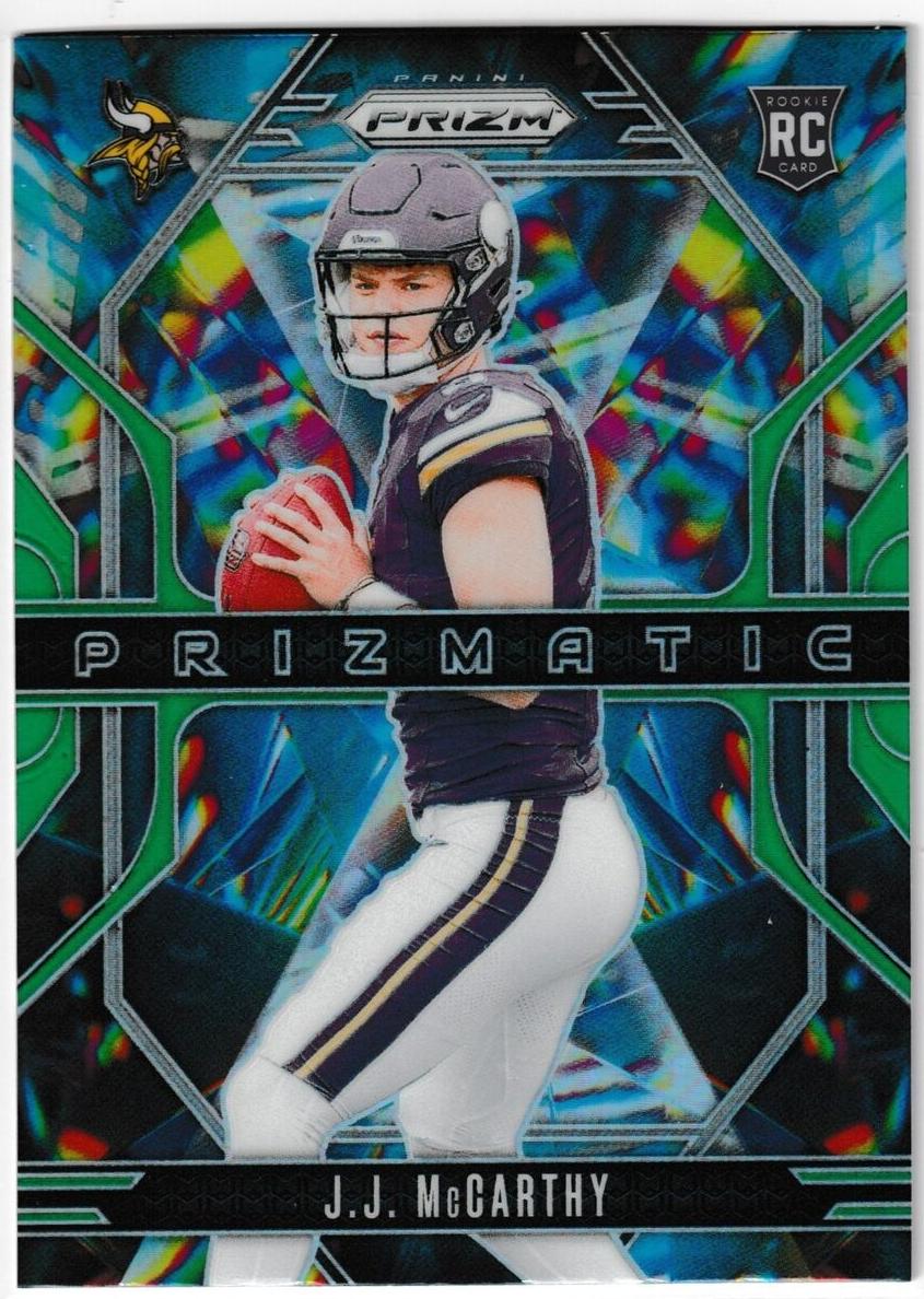 2024 Panini Prizm Football Green J.J. McCarthy #8