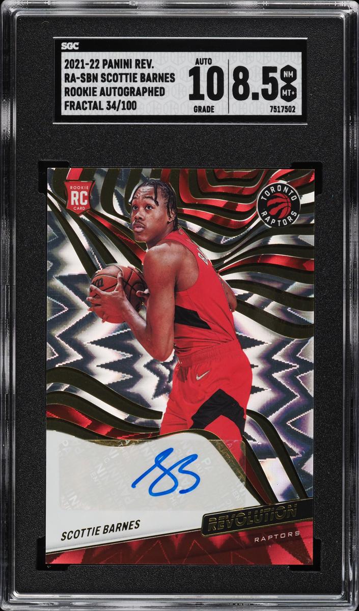 2021 Panini Revolution Basketball Fractal Scottie Barnes #RA-SBN SGC 8.5
