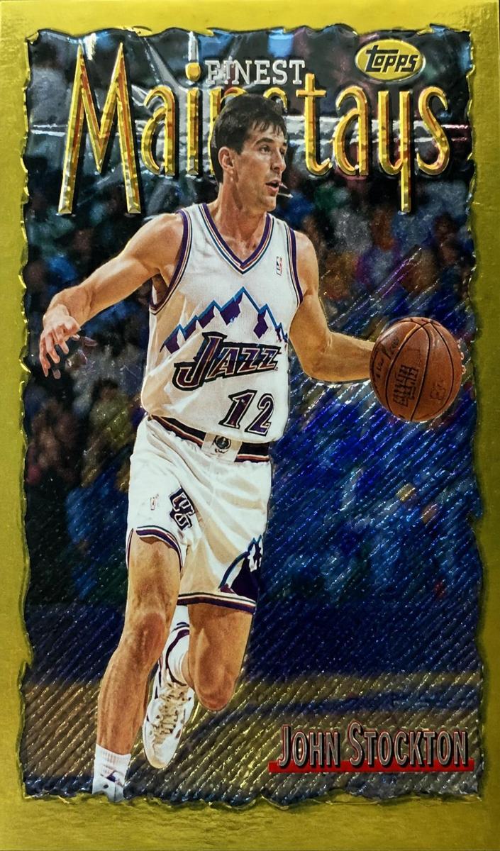 1996 Topps Finest Basketball John Stockton #283