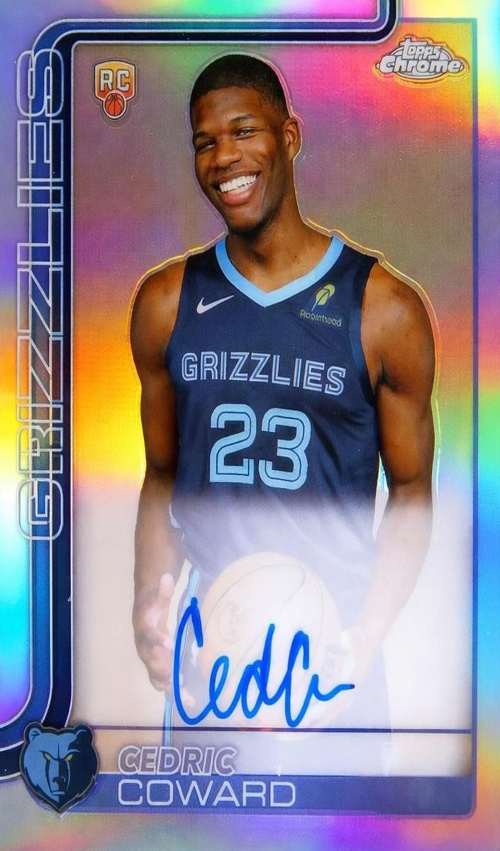 2025 Topps Chrome Basketball Refractor Cedric Coward #TCAR-CC