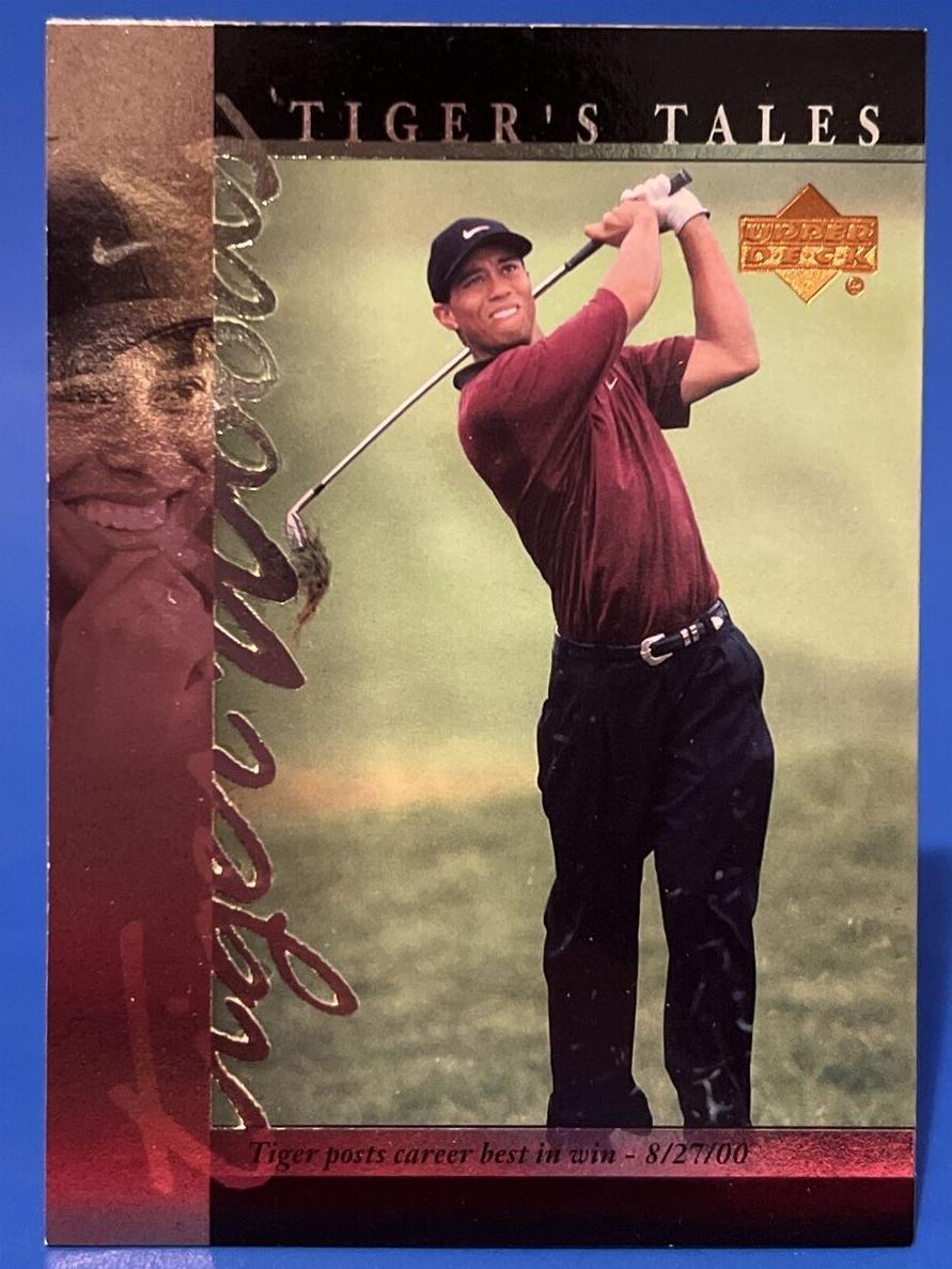 2001 Upper Deck Golf Tiger Woods #TT28 PSA 8