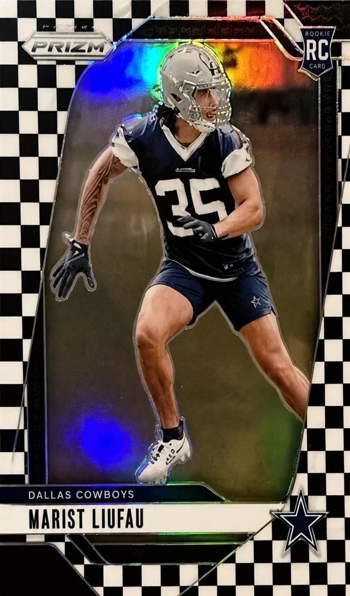 2024 Panini Prizm Football Black and White Checker Marist Liufau #372