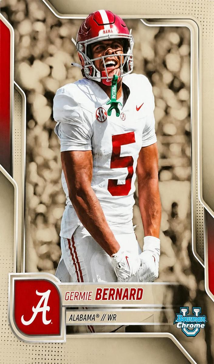 2025 Bowman Chrome University Football Germie Bernard #187