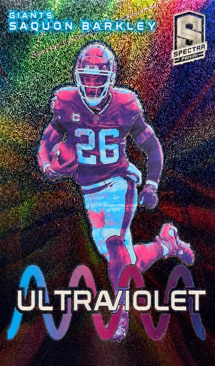 2023 Panini Spectra Football Saquon Barkley #UV-SB PSA 9