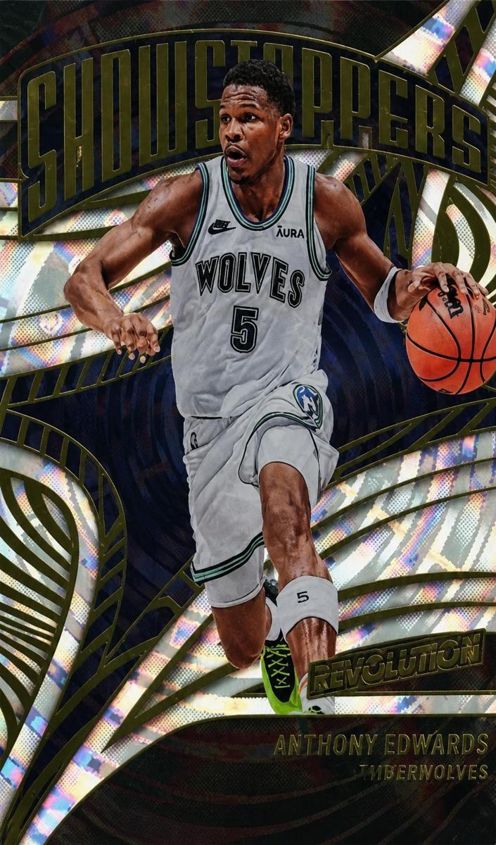 2024 Panini Revolution Basketball Fractal Anthony Edwards #8