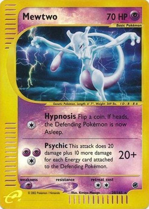 2002 Pokemon Expedition Base Set Reverse Foil Mewtwo #20 PSA 9