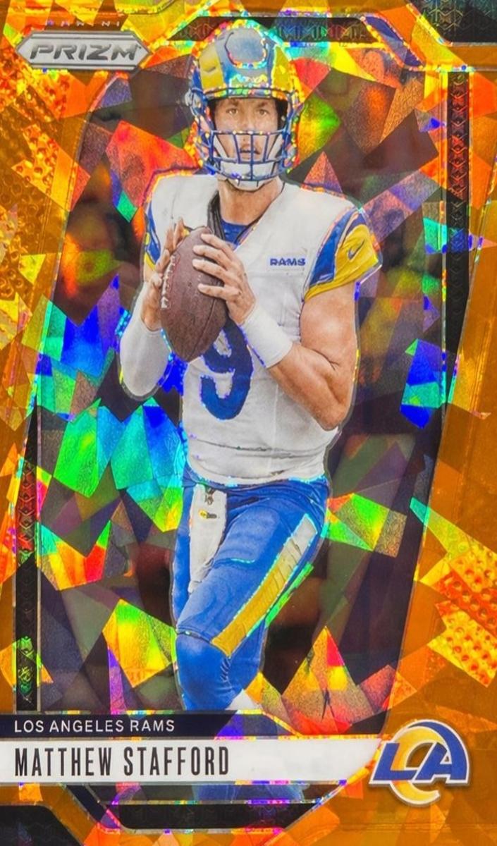 2024 Panini Prizm Football Orange Ice Matthew Stafford #166