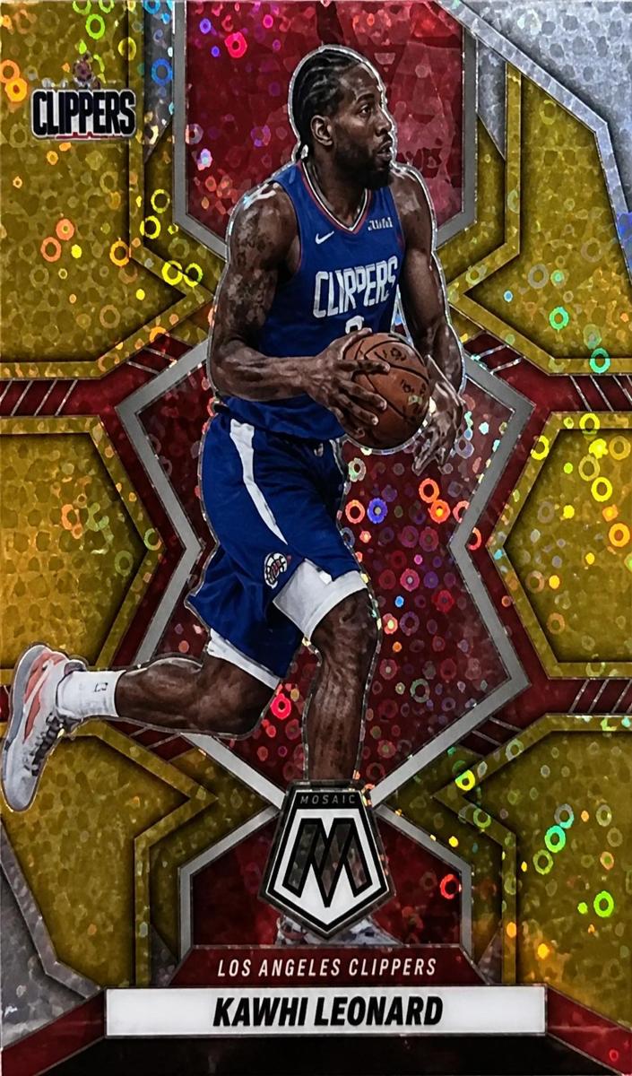 2021 Panini Mosaic Basketball Gold Kawhi Leonard #141 PSA 8