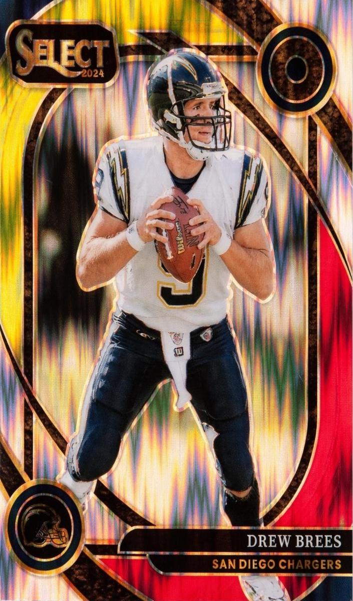 2024 Panini Select Football Red and Yellow Shock Drew Brees #253 PSA 9