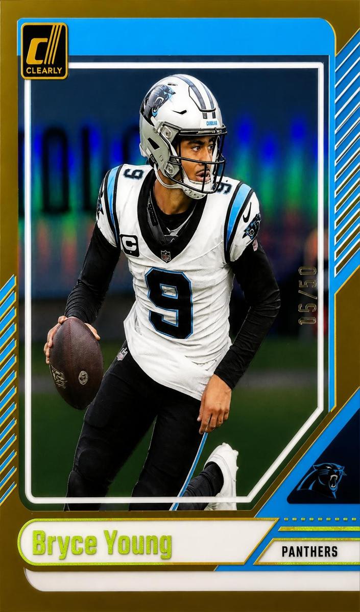 2024 Panini Clearly Donruss Football Gold Bryce Young #9