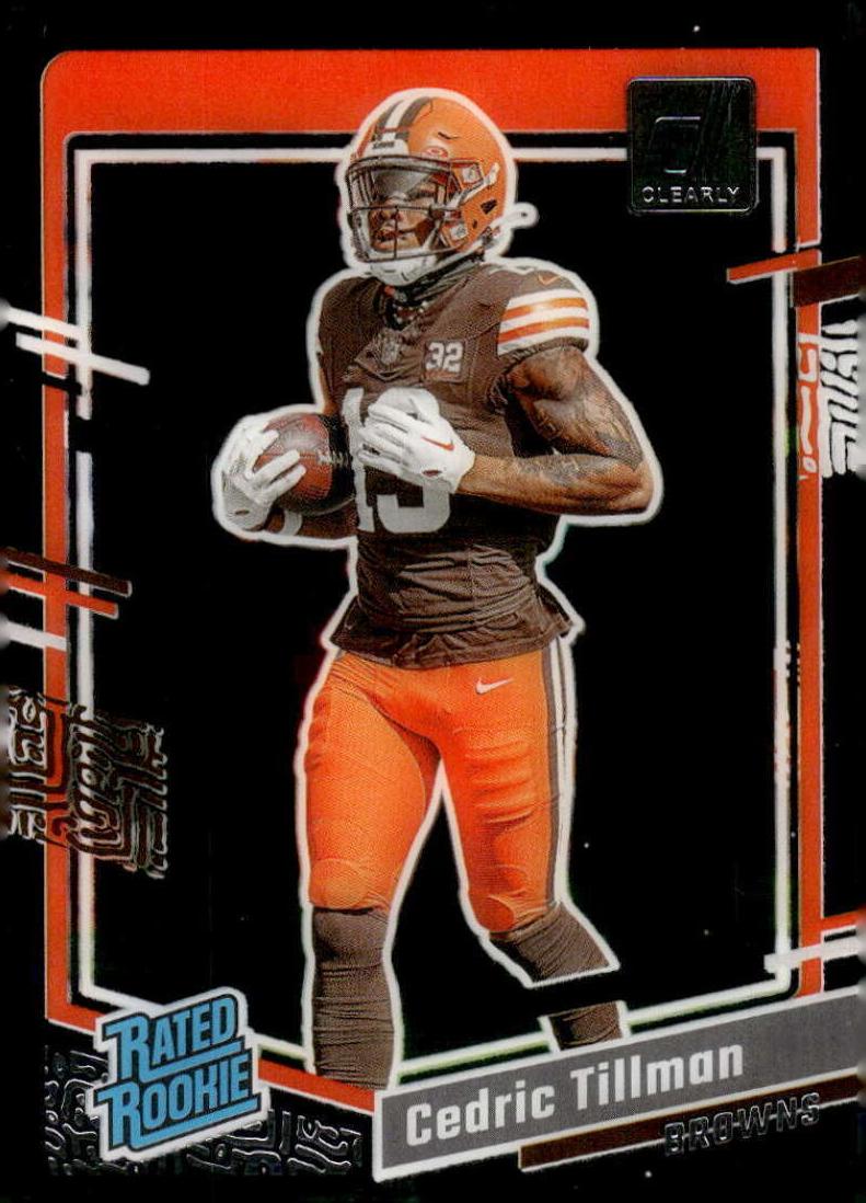 2023 Panini Clearly Donruss Football Cedric Tillman #54 PSA 8.5