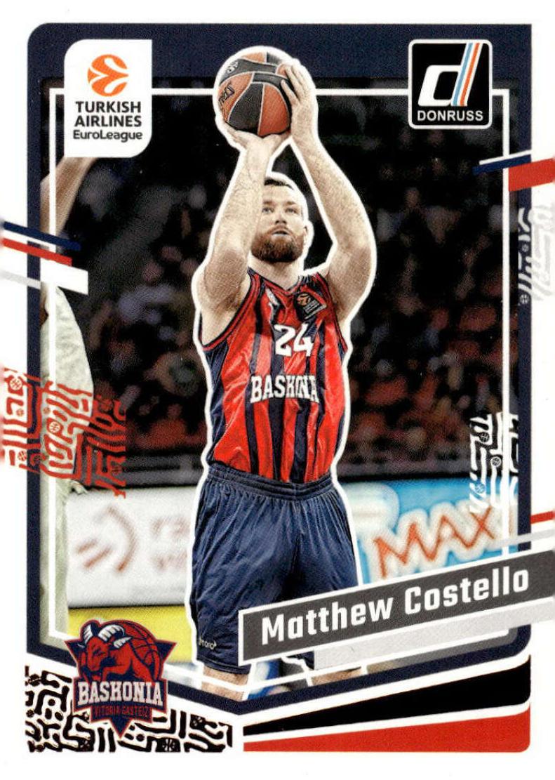2023 Donruss Turkish Airlines EuroLeague Basketball Matthew Costello #10