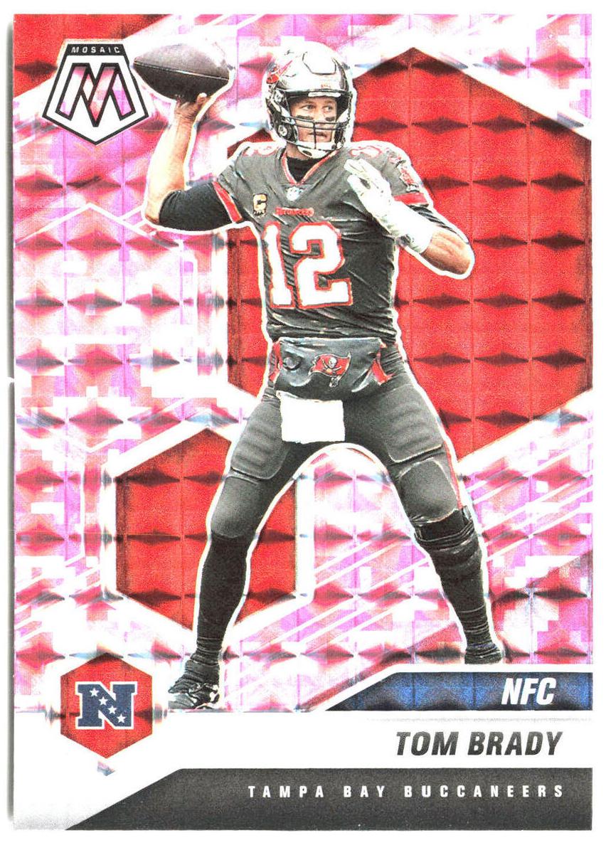 2021 Panini Mosaic Football Pink Camo Tom Brady #201 PSA 9