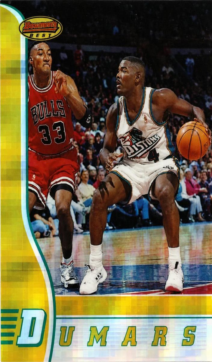 1996 Bowman's Best Basketball Atomic Refractor Joe Dumars #76
