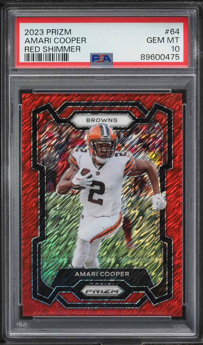 2023 Panini Prizm Football Red Shimmer Amari Cooper #64
